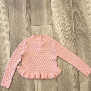 Janie and Jack Pink peplum sweater